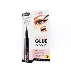 KISS BLACK LASH GLUE AND EYELINER IN ONE